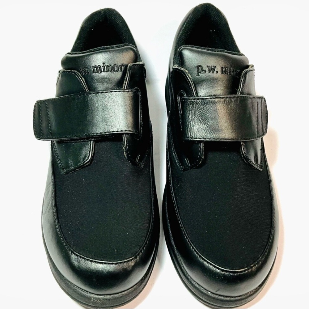 PW Minor Black Leather Women’s Shoes Size 8.5M